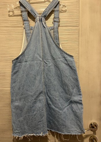 Kadın Kot kısa Askılı Elbise - Görsel 2