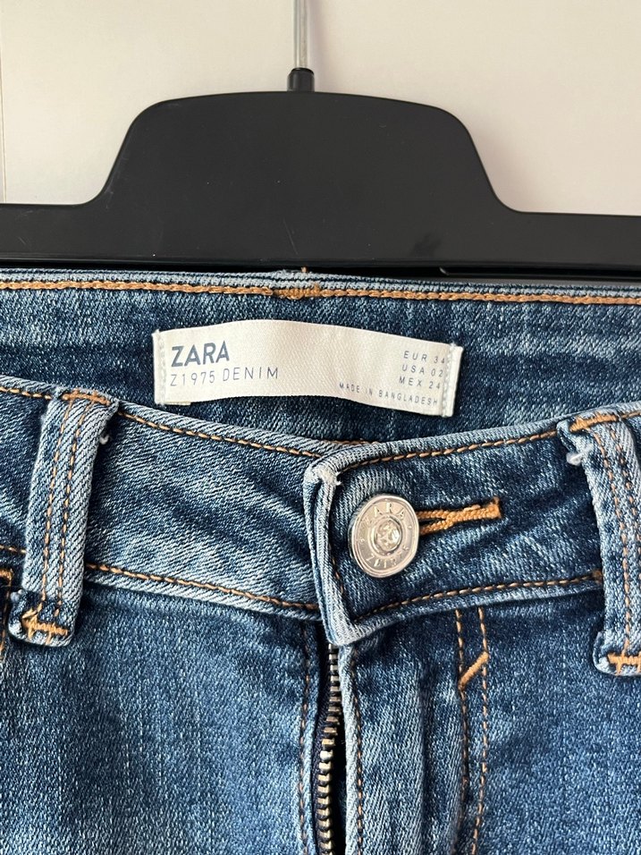 Kadın Mavi Dar Kesim Denim Pantolon - Görsel 2