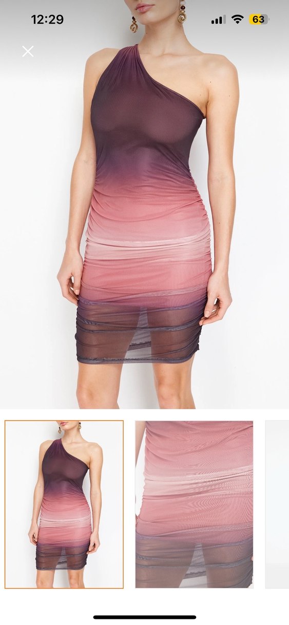 Pembe Drapeli Mini Straplez Elbise - Görsel 2