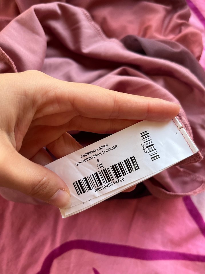 Pembe Drapeli Mini Straplez Elbise - Görsel 3