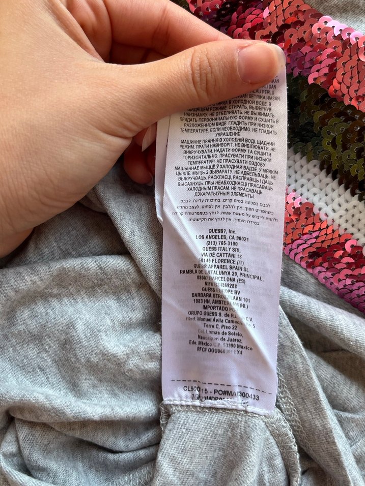 Kısa Kollu Gri Baskılı Kadın Tişört - Görsel 4