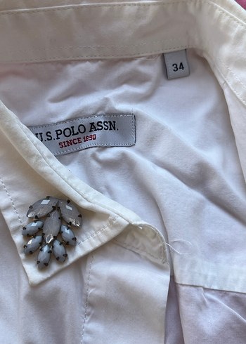 Beyaz Düğmeli Kadın Gömlek - Görsel 7