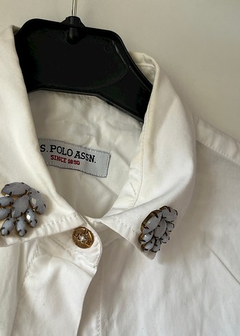 Beyaz Düğmeli Kadın Gömlek - Görsel 6