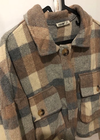 Düğmeli Ekose Desenli Kadın Gömlek - Görsel 2