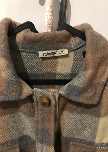 Düğmeli Ekose Desenli Kadın Gömlek - Görsel 3