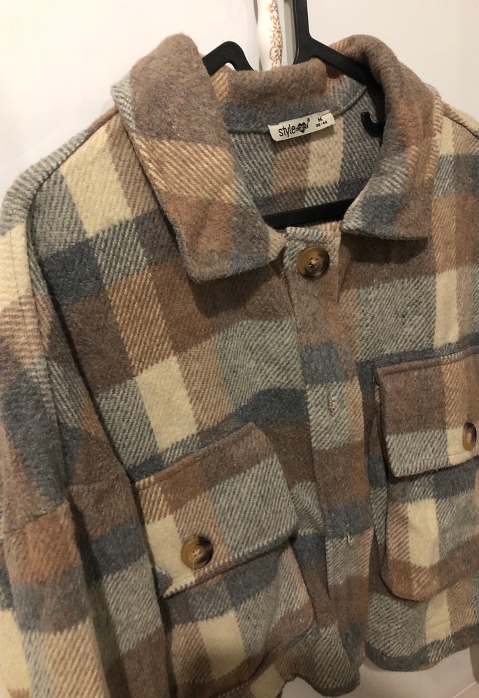 Düğmeli Ekose Desenli Kadın Gömlek - Görsel 2