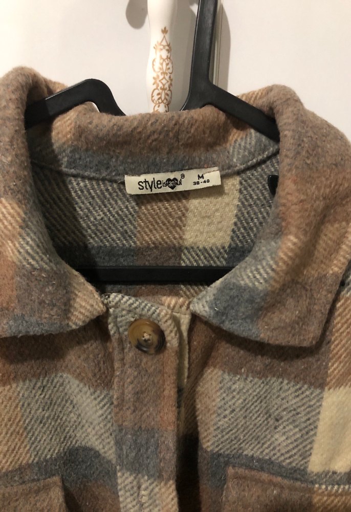 Düğmeli Ekose Desenli Kadın Gömlek - Görsel 3