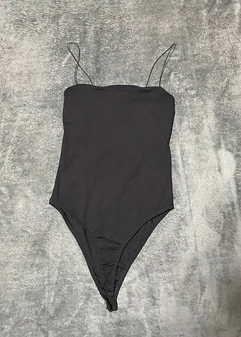 İnce Askılı Siyah Bodysuit - Görsel 2