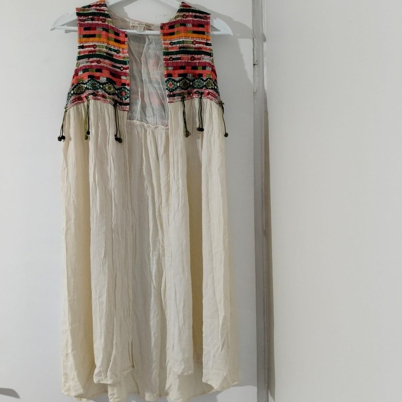 Zara TRF koleksiyon Nakışlı Bohem Uzun Elbise - Görsel 4