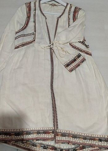 Zara TRF Koleksiyonu Boncuk 60 lar Californya Hippi tunik - Görsel 2