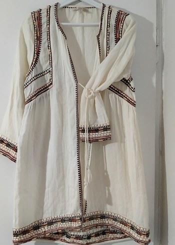 Zara TRF Koleksiyonu Boncuk 60 lar Californya Hippi tunik - Görsel 3