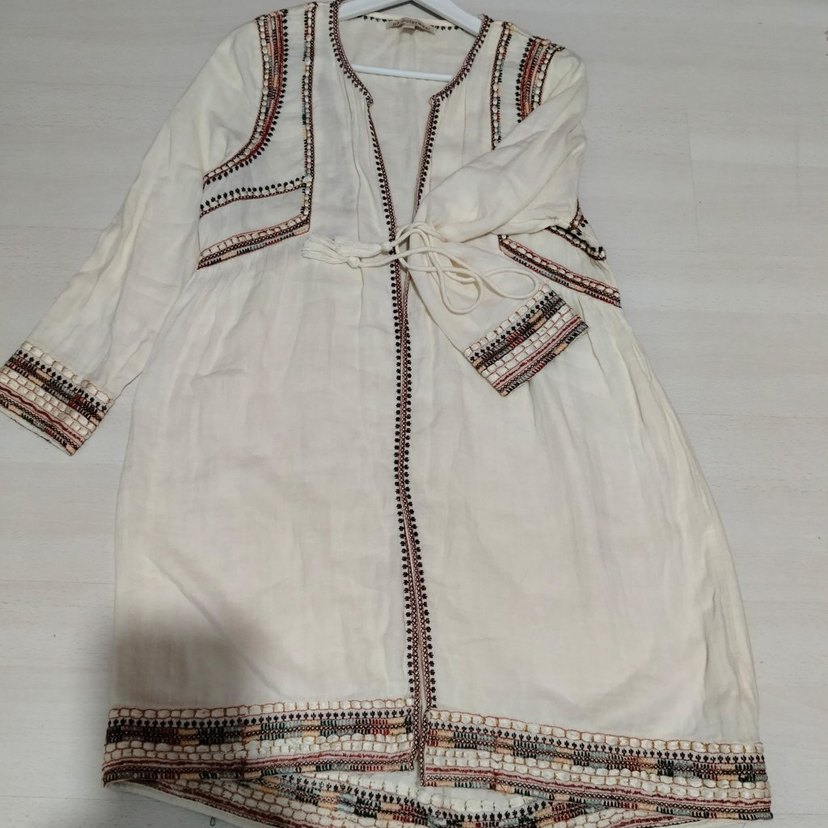 Zara TRF Koleksiyonu Boncuk 60 lar Californya Hippi tunik - Görsel 2