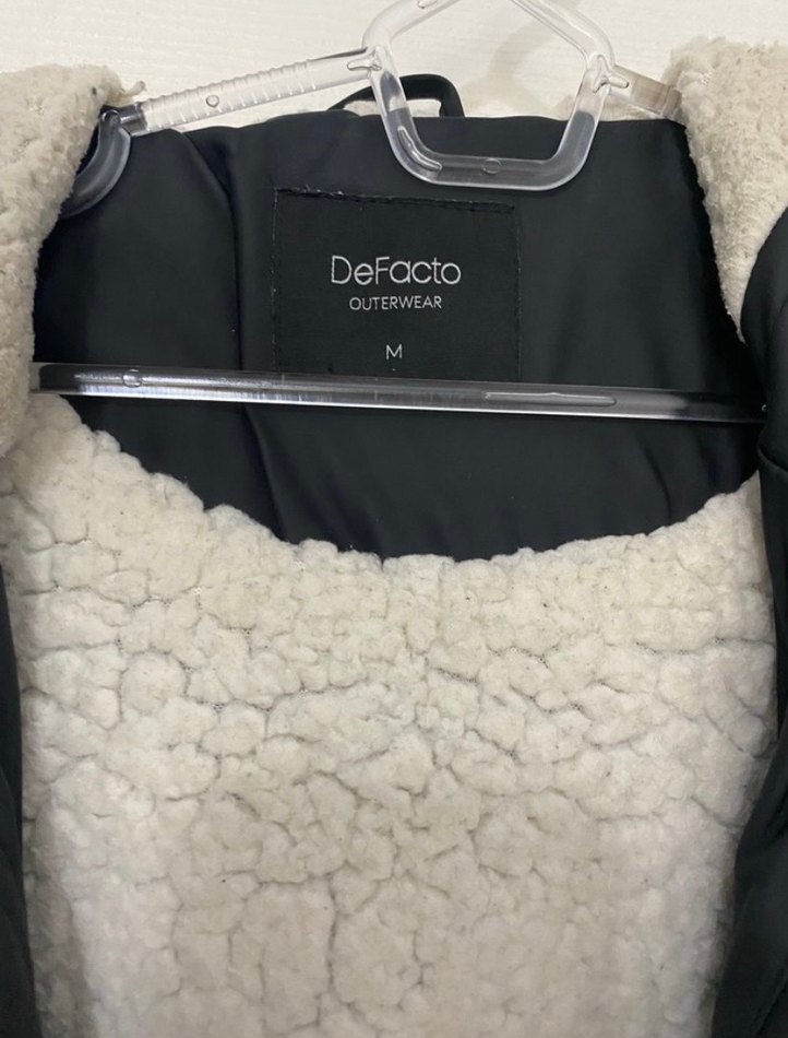 Düğmeli Siyah Midi Deri Kadın Ceket - Görsel 2