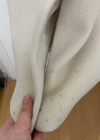 Bej Uzun Kadın Kaban Düğmeli - Görsel 5