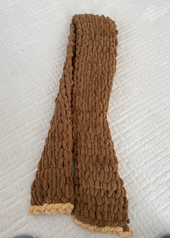 Kadın Örgü Bohem Tarz Atkı Kahverengi - Görsel 2