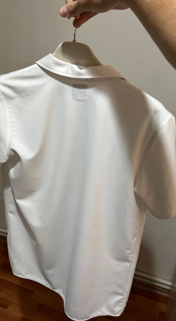 Beyaz Kısa Kollu Düğmeli Kadın Gömlek A Kalite - Görsel 2