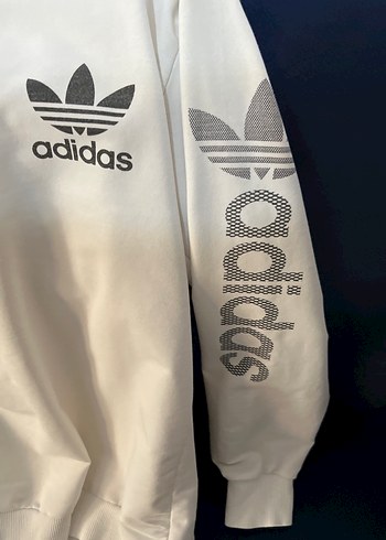Adidas Erkek Beyaz Pamuklu Sweatshirt - Görsel 2
