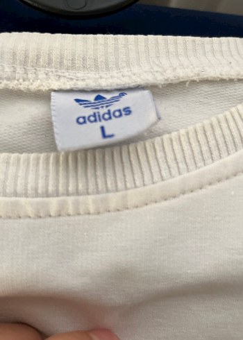 Adidas Erkek Beyaz Pamuklu Sweatshirt - Görsel 3
