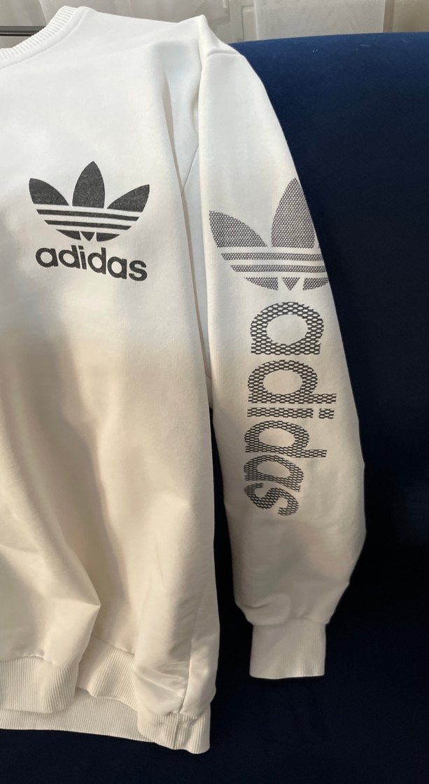 Adidas Erkek Beyaz Pamuklu Sweatshirt - Görsel 2