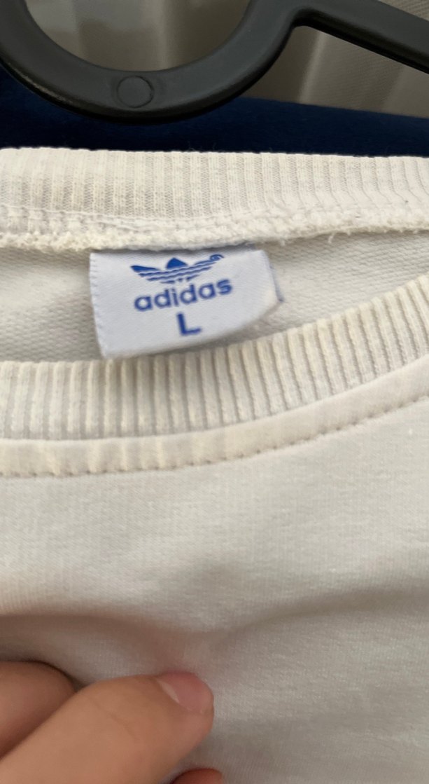 Adidas Erkek Beyaz Pamuklu Sweatshirt - Görsel 3