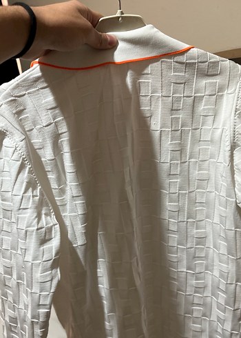 Erkek Beyaz Uzun Kollu Fermuarlı Polo Tişört - Görsel 3