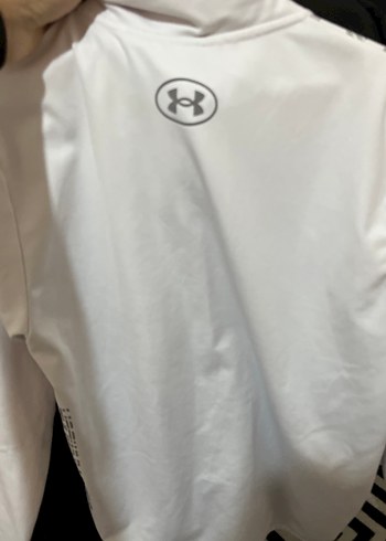 Beyaz Fermuarlı Yüksek Yakalı Erkek Yağmurluk - Görsel 3