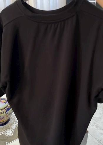 Siyah Baskılı Oversize Erkek Tişört - Görsel 2