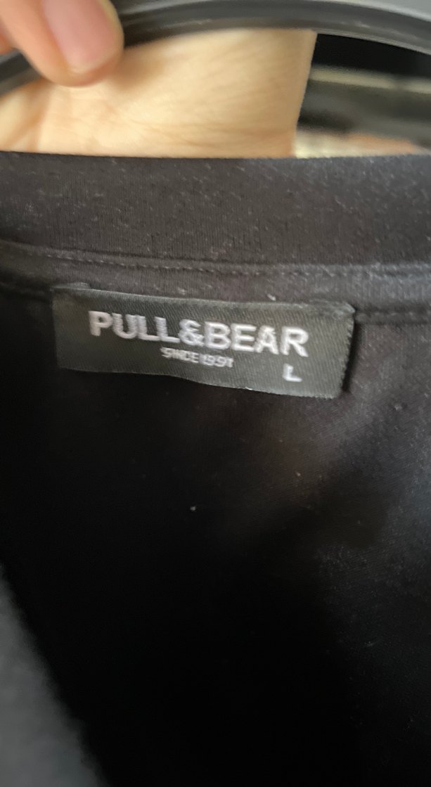 Siyah Baskılı Oversize Erkek Tişört - Görsel 3