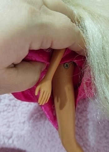 Pembe Renkli Uzun Saçlı Bebek - Görsel 3