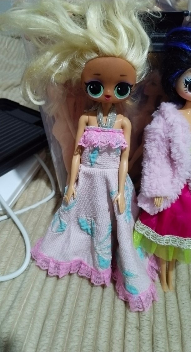 Pastel Pembe Elbiseli Bebekler - Görsel 3