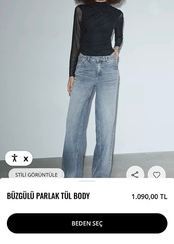 Uzun Kollu Drapeli Siyah Bluz - Görsel 2