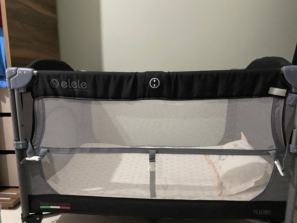 Elele Madre Gri Yatak Oyun Parkı 70x110 - Görsel 2