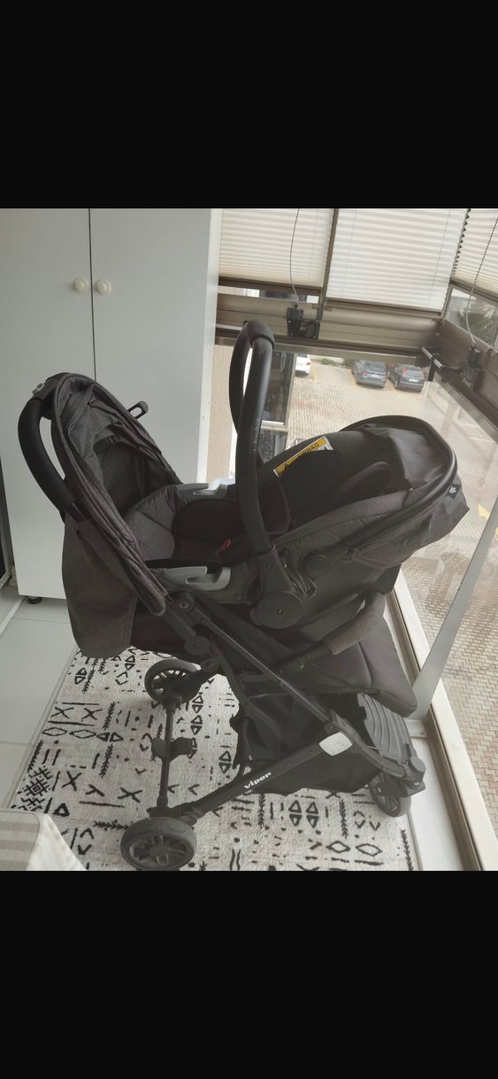 Siyah Bebek Arabası Katlanabilir ve Haff (marka temsilidir) - Görsel 2