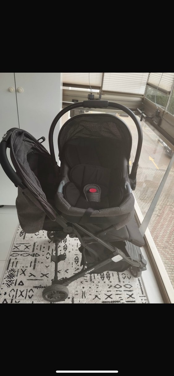 Siyah Bebek Arabası Katlanabilir ve Haff (marka temsilidir) - Görsel 3