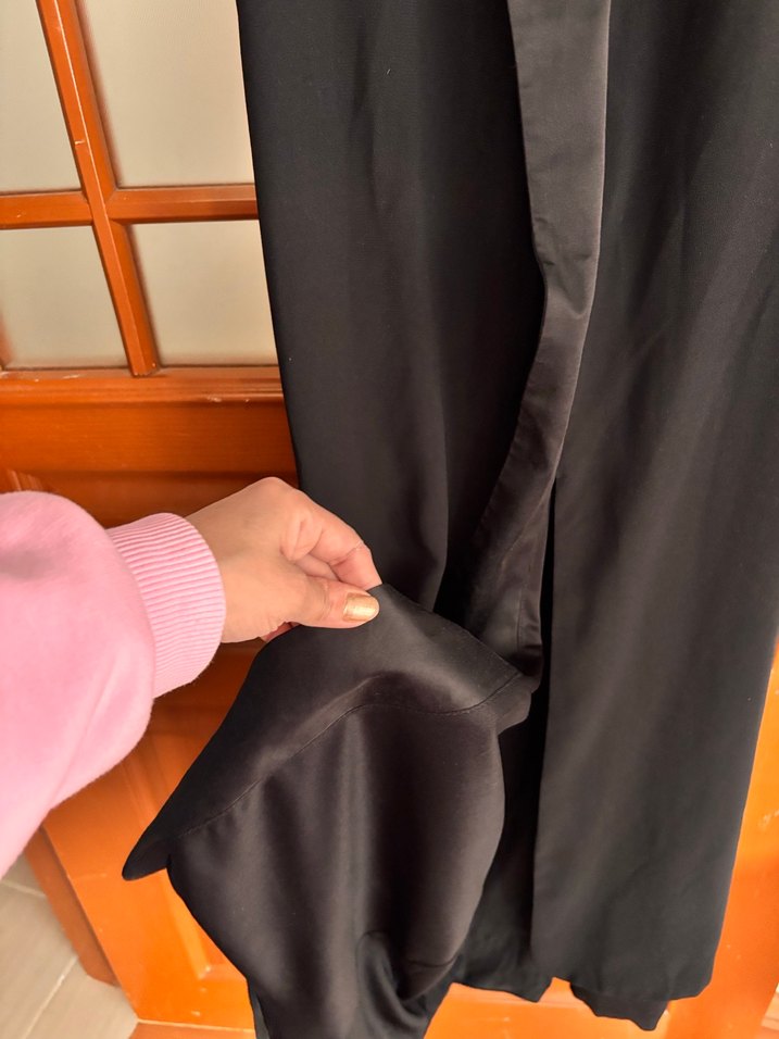 Siyah Uzun Drapeli Straplez Kadın Abiye Elbise - Görsel 4