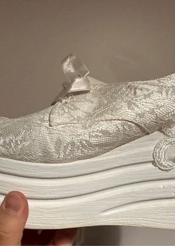 Dolgu topuk Gelin ayakkabısı 36 - Görsel 3