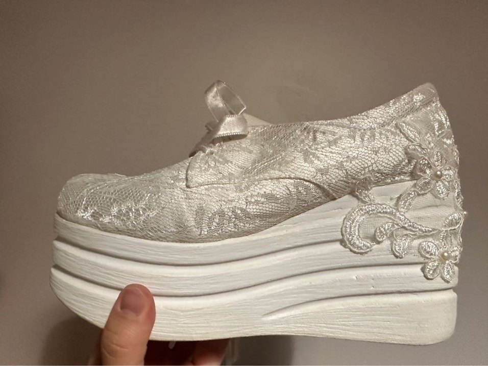 Dolgu topuk Gelin ayakkabısı 36 - Görsel 3