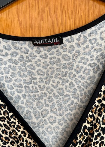 Leopar Desenli V Yakalı Hamile Bluz - Görsel 2