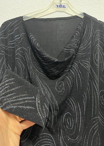 Siyah sim Desenli Kadın Bluz - Görsel 2