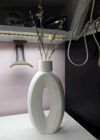 Beyaz Dekoratif  Vazo - Görsel 3