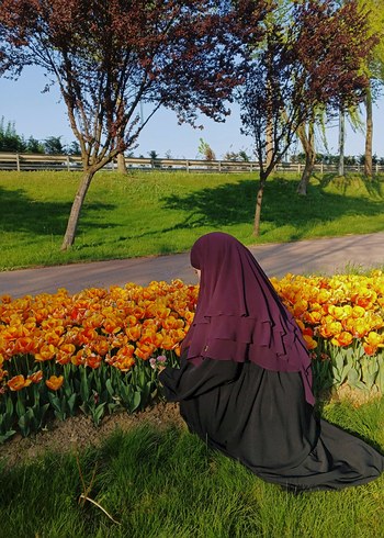 Mor Renk Sufle Tesettür - Görsel 2