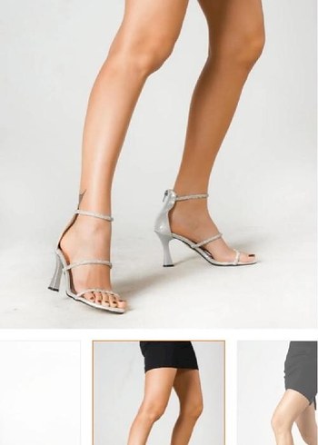 Beyaz İnce Topuklu Minimalist Kadın Ayakkabı - Görsel 2