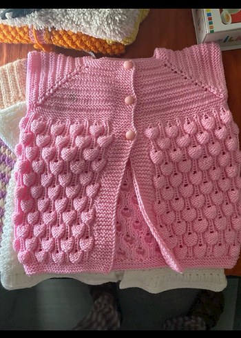 Kızlar için Beyaz Bohem Örgü Süveter - Görsel 5