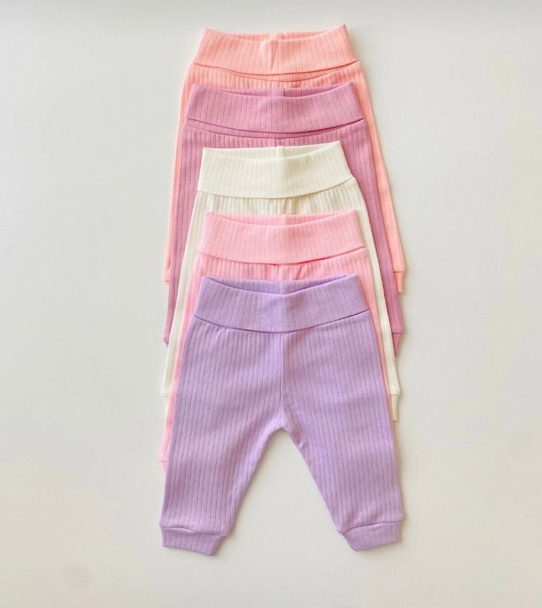 Uzun Kollu Bebek Kız Body Seti - Pastel Tonlar - Görsel 2