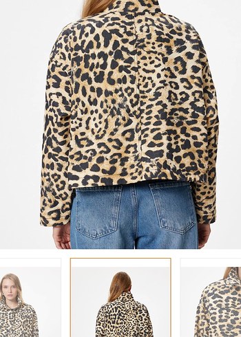Leopar Desenli Kadın Suni Kürk Ceket - Görsel 2
