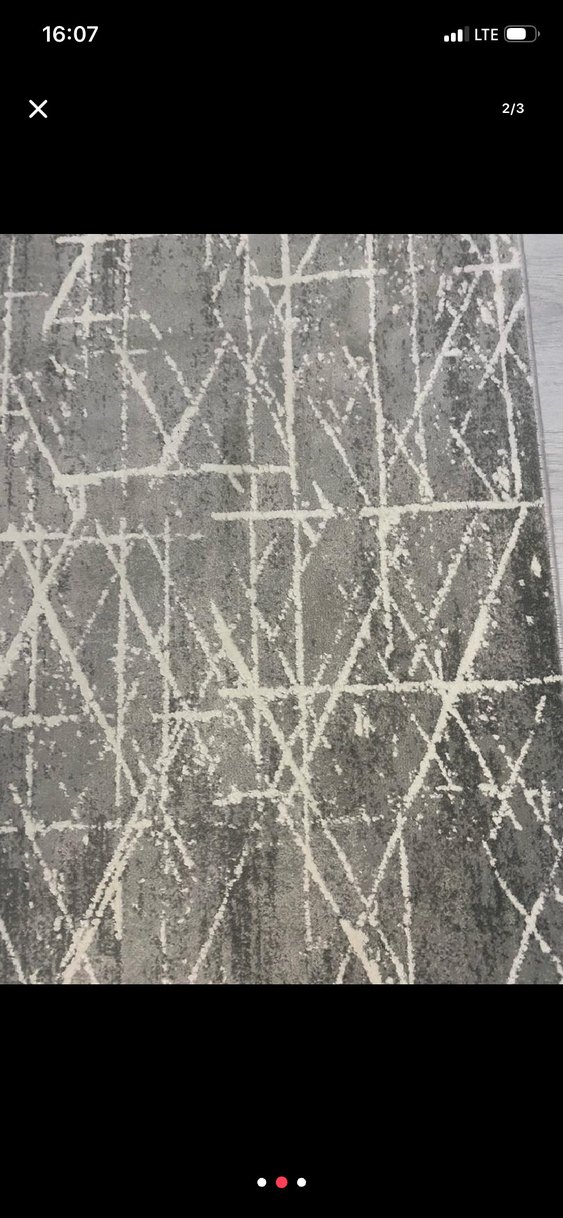 2 adet örnek halıdan alındı Gri Soyut Desenli Çağdaş Halı - Görsel 2