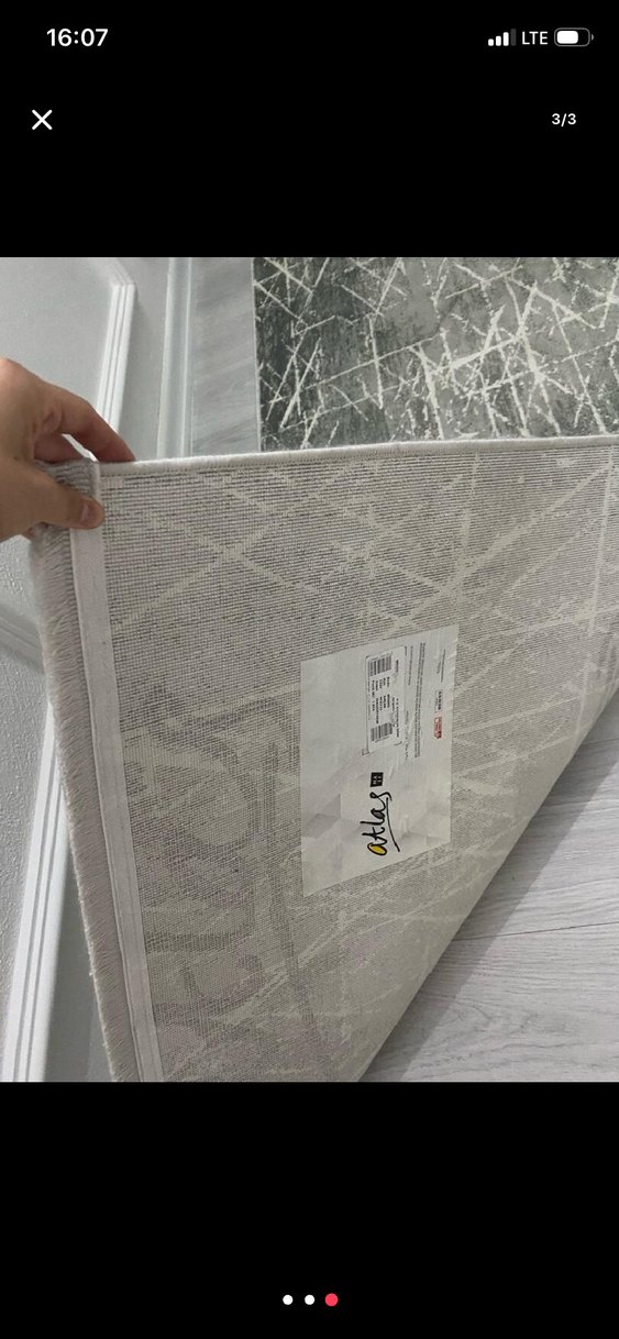 2 adet örnek halıdan alındı Gri Soyut Desenli Çağdaş Halı - Görsel 3