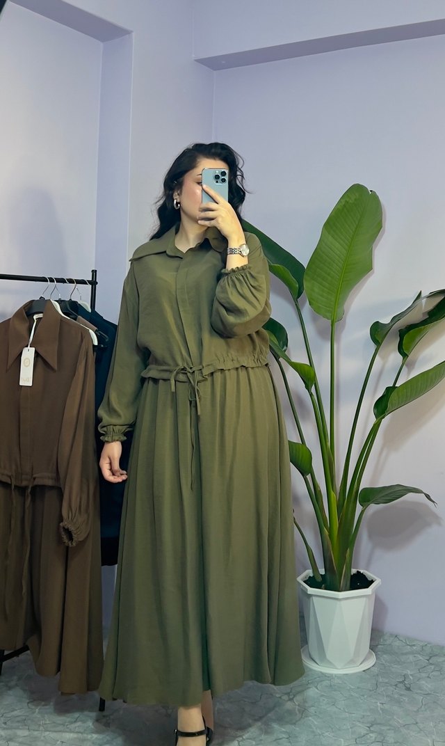 Haki Uzun Etekli Takım - Görsel 2