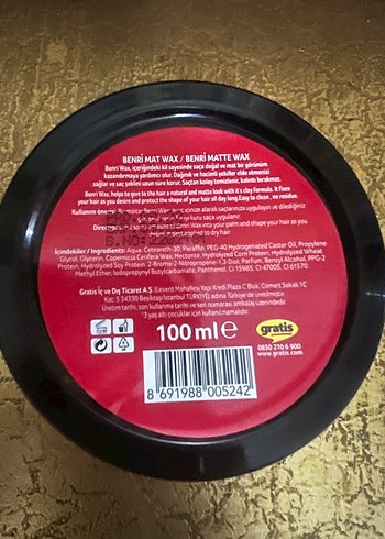 Benri Mat Wax Fix&Shape Saç Şekillendirici - Görsel 2