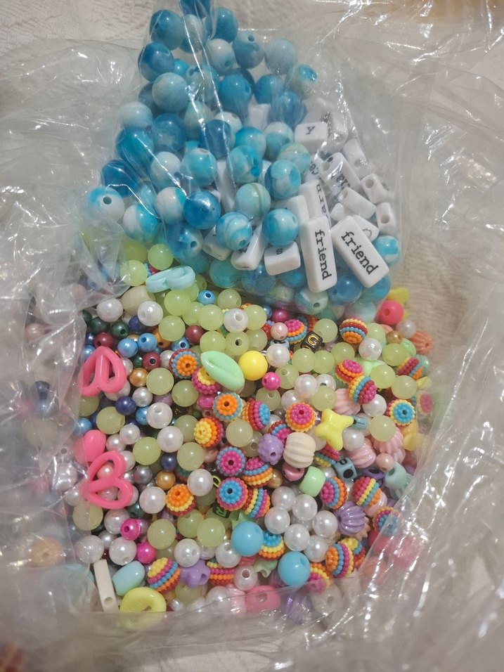 Renkli Boncuk ve İp Seti - Görsel 4